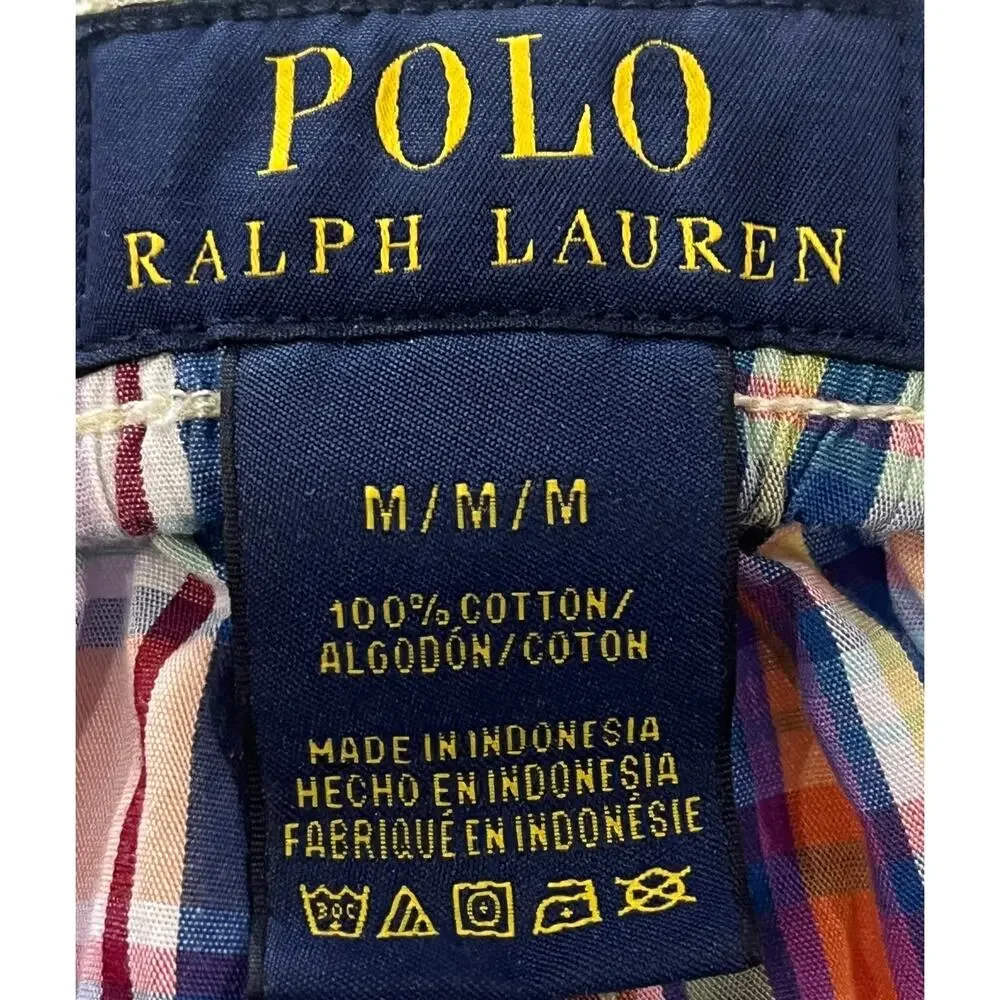 15-64 POLO RALPH LAUREN Men's 100% Cotton Plaid Boxers Medium